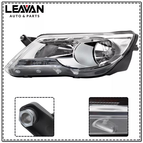 For 2009-2011 Volkswagen Tiguan SUV Headlight Headlamp Halogen Left Side