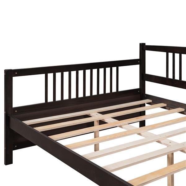 Full Size Daybed with Support Legs, Espresso