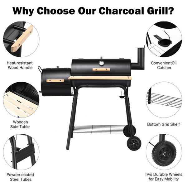 Outdoor Black BBQ Grill 