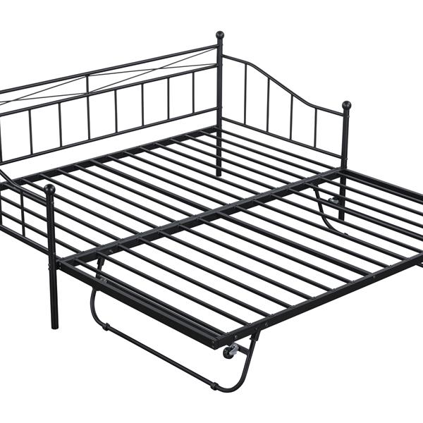 Metal Daybed with Pop-up Trundle