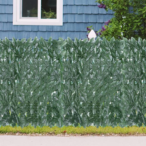 3m Artificial Hedge Fake Ivy Leaf Garden Fence Privacy Screening Roll Wall Panel