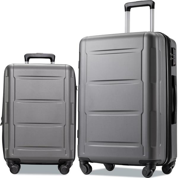 Expanable Spinner Wheel 2 Piece Luggage Set ABS Lightweight Suitcase with TSA Lock 20inch+28inch