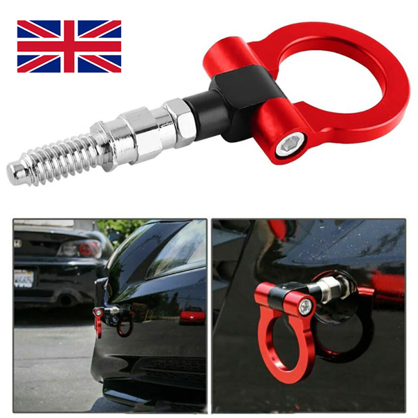 For BMW Mini One Cooper S Works R50 R52 R53 Black Tow Hook Towing Eye Loop.