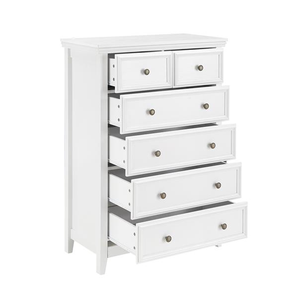 Modern 6 Drawers Dresser 6 Drawers Cabinet,Chest of Drawers Closet Organizers and Storage Clothes Storage Drawers Cabinet for Living Room, Farmhouse Dresser Organizer white