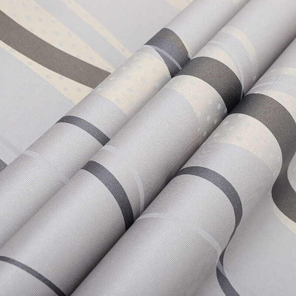 Metallic Silver Grey Wallpaper Rolls Living Room Geometric Wall-Paper Home Decor