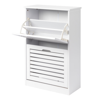 2-door louvered shoe cabinet