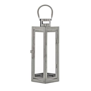 16\\"H STAINLESS STEEL LANTERN