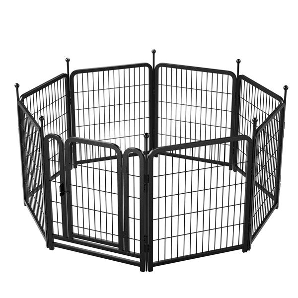 Dog Playpen 8 Panels 32" Height Heavy Duty Dog Fence Puppy Pen for Large Medium Small Dogs Indoor Outdoor Foldable Pet Exercise Pen