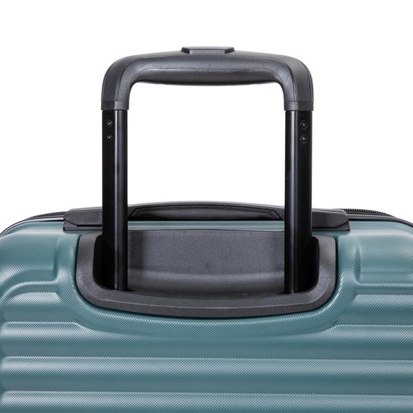 20" Carry on Luggage Lightweight Suitcase, Spinner Wheels, Green