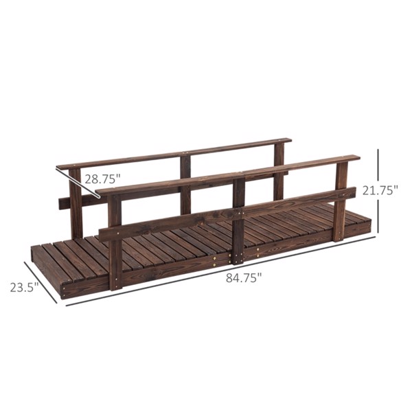 5 ft Wooden Garden Bridge Arc Footbridge ( Amazon Shipping)（Prohibited by WalMart）