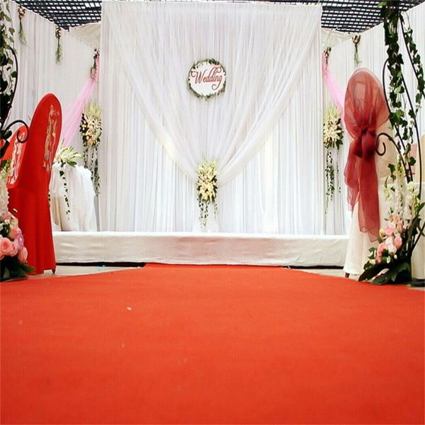 3MX3M White Stage Wedding Party Backdrop Photography Background Drape Curtains