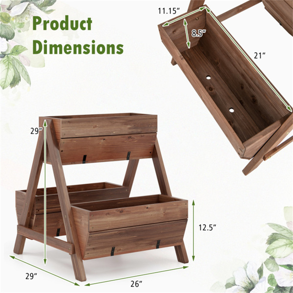 26" Wooden elevated garden bed