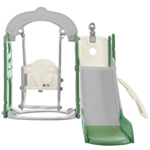 Toddler Slide and Swing Set 5 in 1, Kids Playground Climber Slide Playset with Telescope,  Combination for Babies Indoor & Outdoor