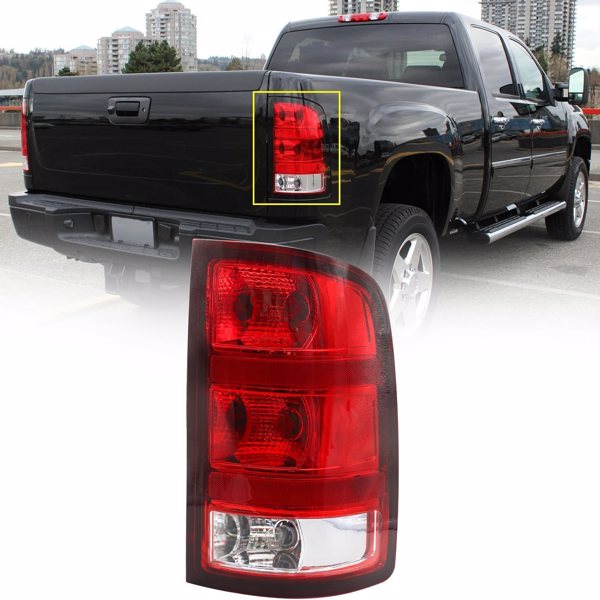 Tail Light Fit for 2007-2013 GMC Sierra 1500 2500 3500HD, Passenger Side(Included All Bulbs)