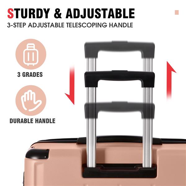 Hardshell Luggage Sets 3 Pcs Spinner Suitcase with TSA Lock Lightweight 20''24''28''