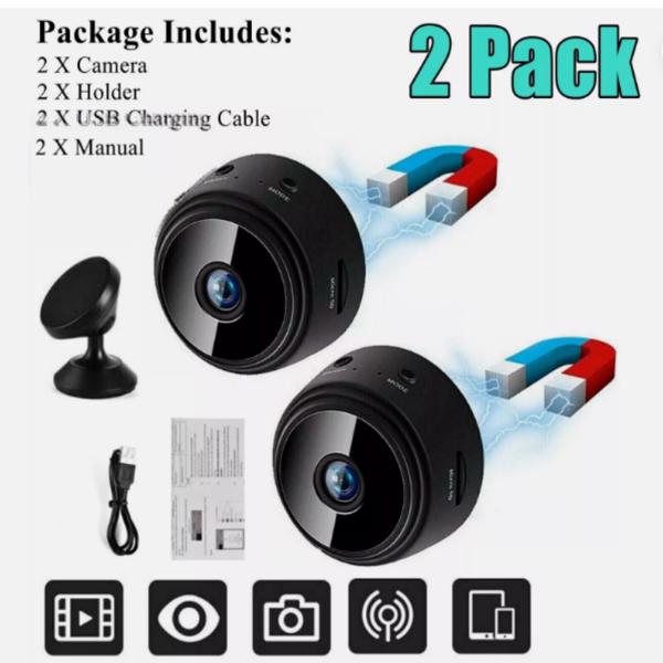 2PCS HD 1080P Mini Wireless Hidden Spy Camera Wifi IP Home Security Night Vision[TikTok banned from sale]