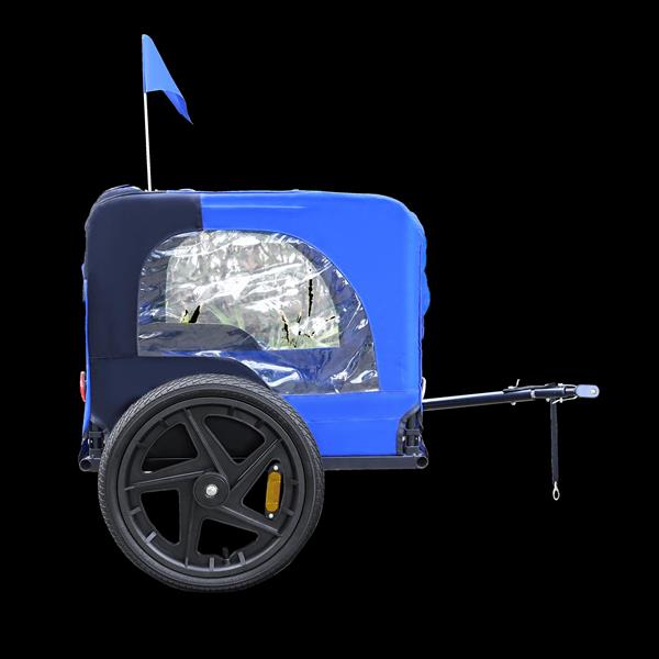 Blue High Quality 16 inch air wheel Pet Bike Trailer for Dogs Foldable Bicycle Pet Trailer