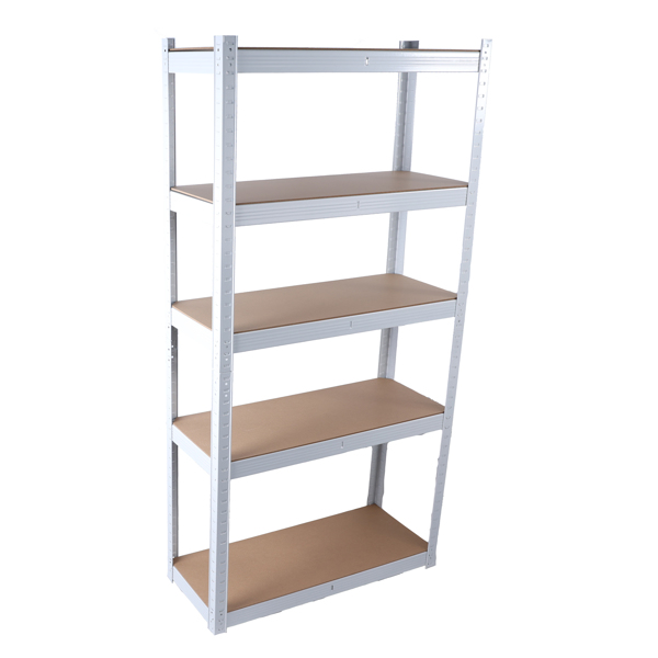 5 Tier Laminated White Metal Shelving Unit Adjustable Garage Storage Utility Rack Heavy Duty Shelves Organization Multipurpose Shelf Warehouse Basement Pantry 29" W x 12" D x 59" H 1Pack