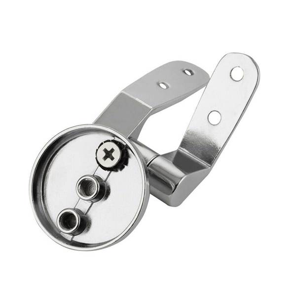 Pair of Chrome Toilet Seat Hinges Replacement Set Fittings Universal Mountings