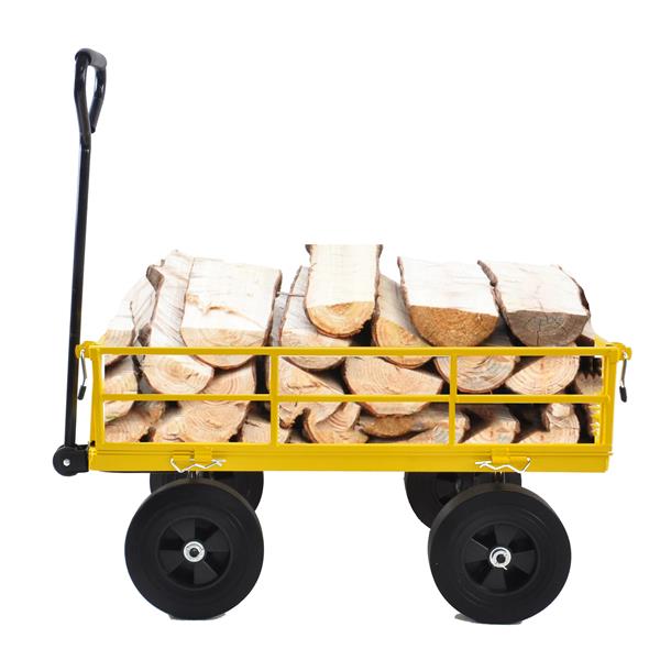 Tools cart Wagon Cart Garden cart trucks make it easier to transport firewood  Yellow