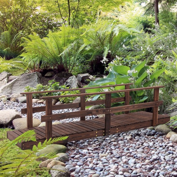 5 ft Wooden Garden Bridge Arc Footbridge ( Amazon Shipping)（Prohibited by WalMart）