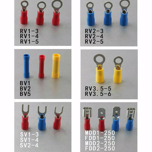 1300 ASSORTED INSULATED ELECTRICAL WIRE TERMINALS CRIMP CONNECTORS SPADE SET UK