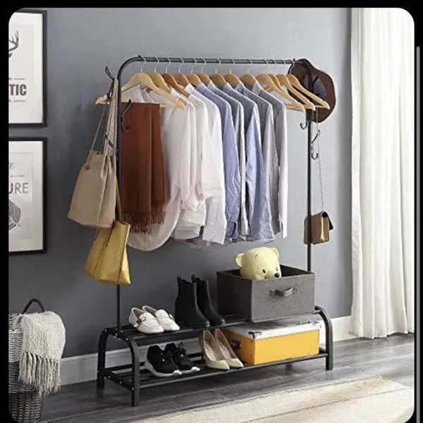 Heavy Duty Clothes Rail Rack Garment Hanging Display Stand Shoe Storage Shelves