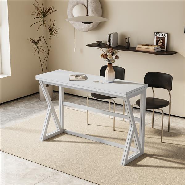 Winsome Wood Drop Leaf High Table, white