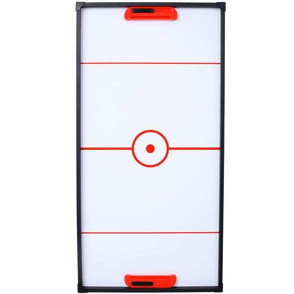 5-in-1 Multi-Game Table - Billiards, Push Hockey, Foosball, Ping Pong, and Basketball black/red