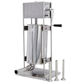 Stainless Steel Commercial Sausage Stuffer,Dual Speed Vertical Sausage Maker 32LB/15L, Meat Filler with 4 Stuffing Tubes