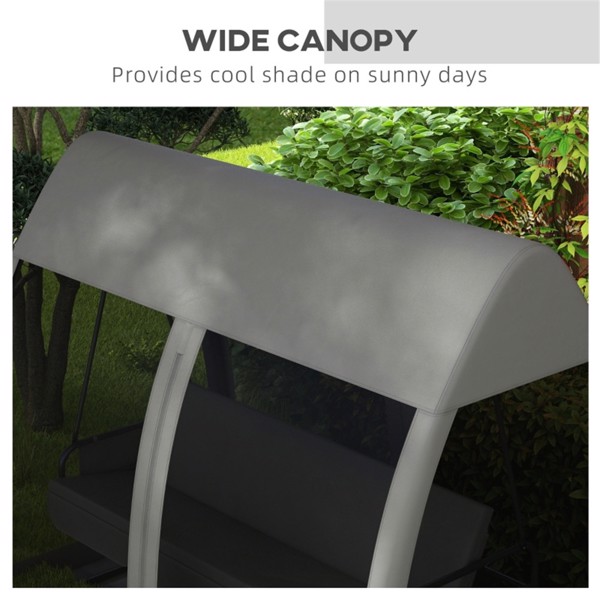 Garden rocking chair with canopy 