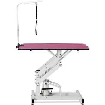 42.5INCH HYDRAULIC PET GROOMING TABLE PINK COLOR