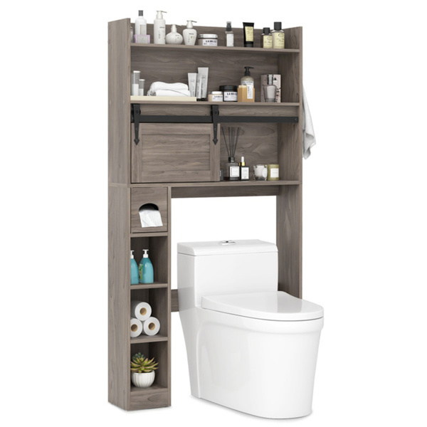 Toilet Storage Cabinet Gray