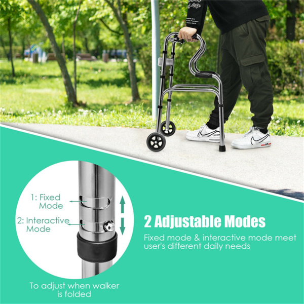 Grey walking aid foldable