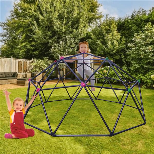 Ten sided climbing frame for outdoor playground for age 3+ climber with Colorful Climbing Stones 10ft