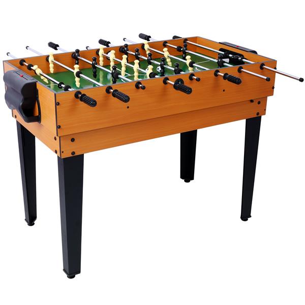 5-in-1 Multi-Game Table - Billiards, Push Hockey, Foosball, Ping Pong, and Basketball  brown /blue