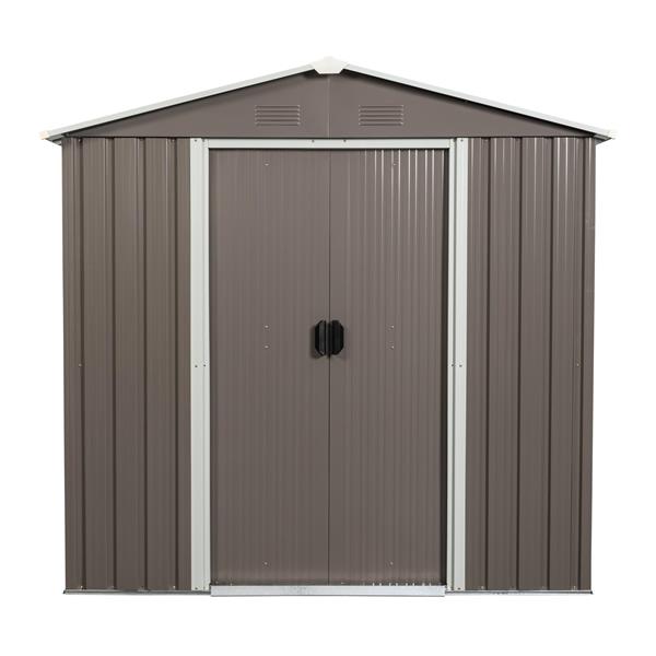 6ft x 5ft Outdoor Metal Storage Shed gray