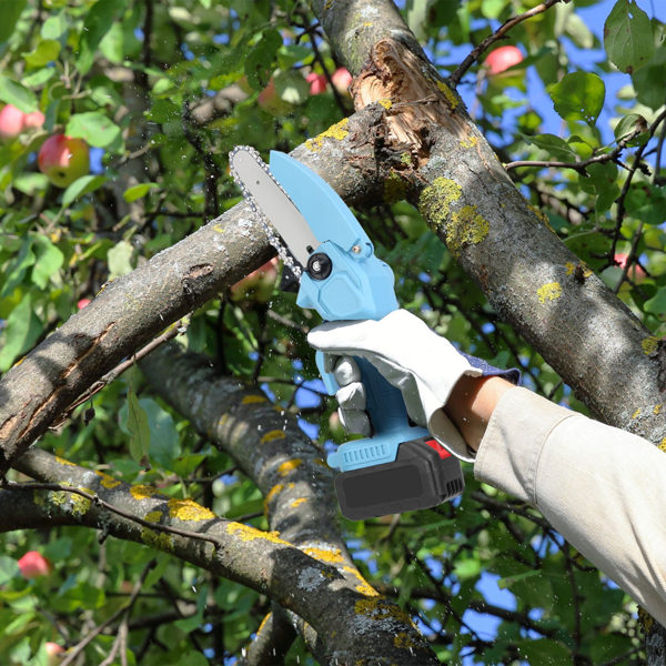 Mini 4In&6In Two Sizes Chainsaws Super Handheld Rechargeable Chain Saw With mini chain saw is an excellent tool Small Electric Chainsaws Battery Powered For Wood/Trees Cutting No shipments on weekend