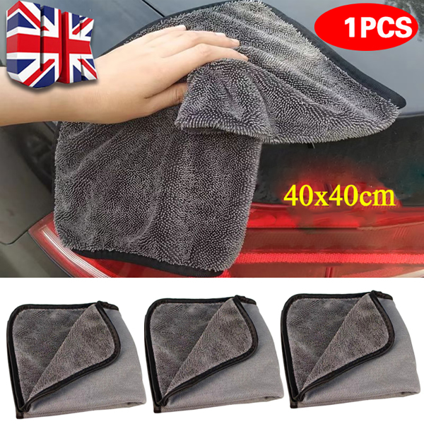 1PCS Car Drying Towels Edgeless Microfibre Cloth Cleaning Pure Definition UK