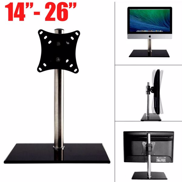 Single Computer Monitor Arm Mount Desks Stand 14-26”Screen LED TV Bracket Mounts