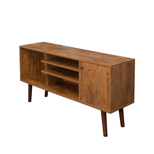 TV Stand Use in Living Room Furniture with 1 storage and 2 shelves Cabinet, high quality particle board,Walnut