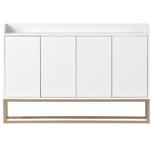 Modern Sideboard Elegant Buffet Cabinet with Large Storage Space for Dining Room, Entryway (White)