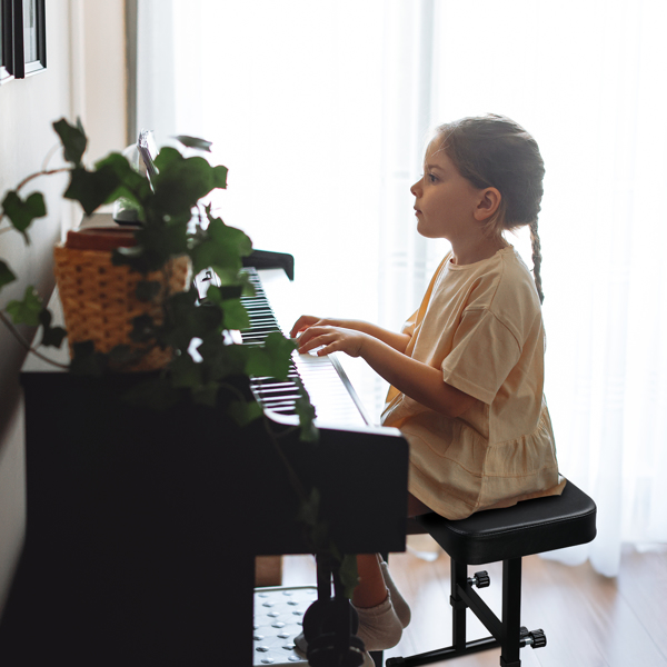 【Do Not Sell on Amazon】 Electric Keyboard Piano Padded Cushion Leather Bench for Musicians Use at The Show or at Home