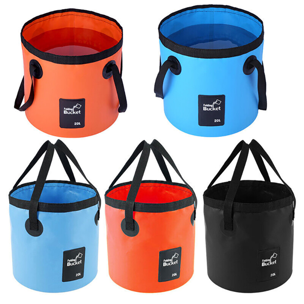 20L Folding Water Bucket Collapsible Wash Basin Camping Outdoor Storage Bucket