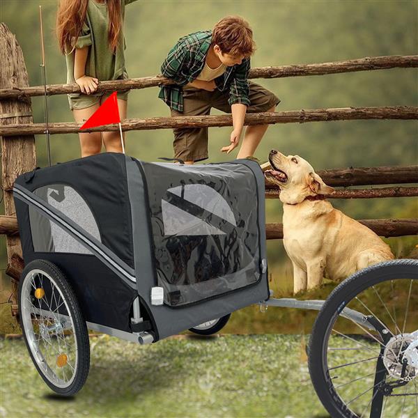 Outdoor Heavy Duty Foldable Utility Pet Stroller Dog Carriers Bicycle Trailer