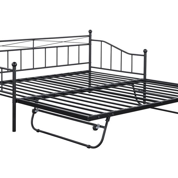 Metal Daybed with Pop-up Trundle