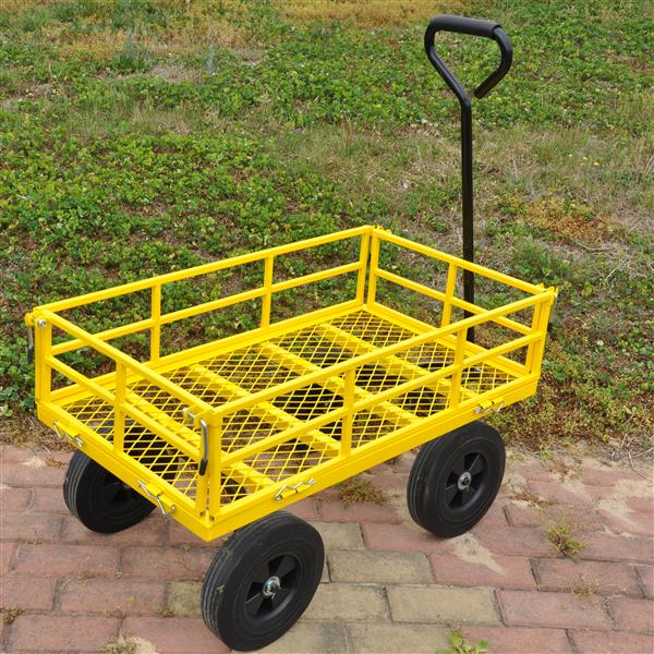 Tools cart Wagon Cart Garden cart trucks make it easier to transport firewood  Yellow