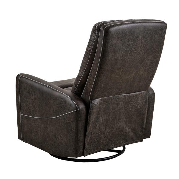 Swivel Glider Rocker Recliner Chair for Nursery,Manual Swivel Rocking Recliner,Mordern Home Theater Seating Soft  Reclining Chairs for Living Room,Brown