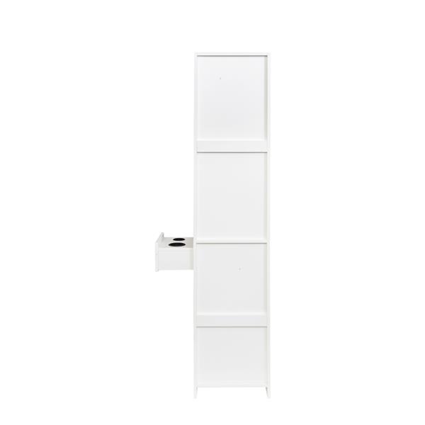 White modern simple hair desk, multi-layer storage, large storage space