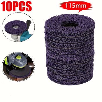 10Pcs 115mm 4.5\\" Poly Strip Disc Abrasive Wheel Paint Rust Removal For Grinder